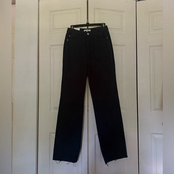 NWT WeWoreWhat High Rise Dad Jeans Ultra Flattering Soft Touch Denim Dark Blue - Picture 4 of 11